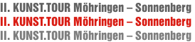 II. KUNST.TOUR Möhringen – Sonnenberg